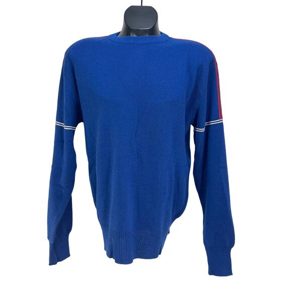Obermeyer Ashton Sweater Blue Crewneck Long Sleeves Pullover Vintage Apres Ski - Picture 1 of 7